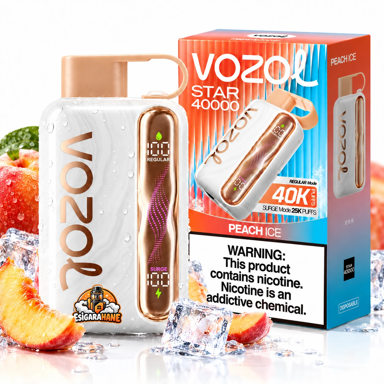 Vozol Star 40000 Peach Ice