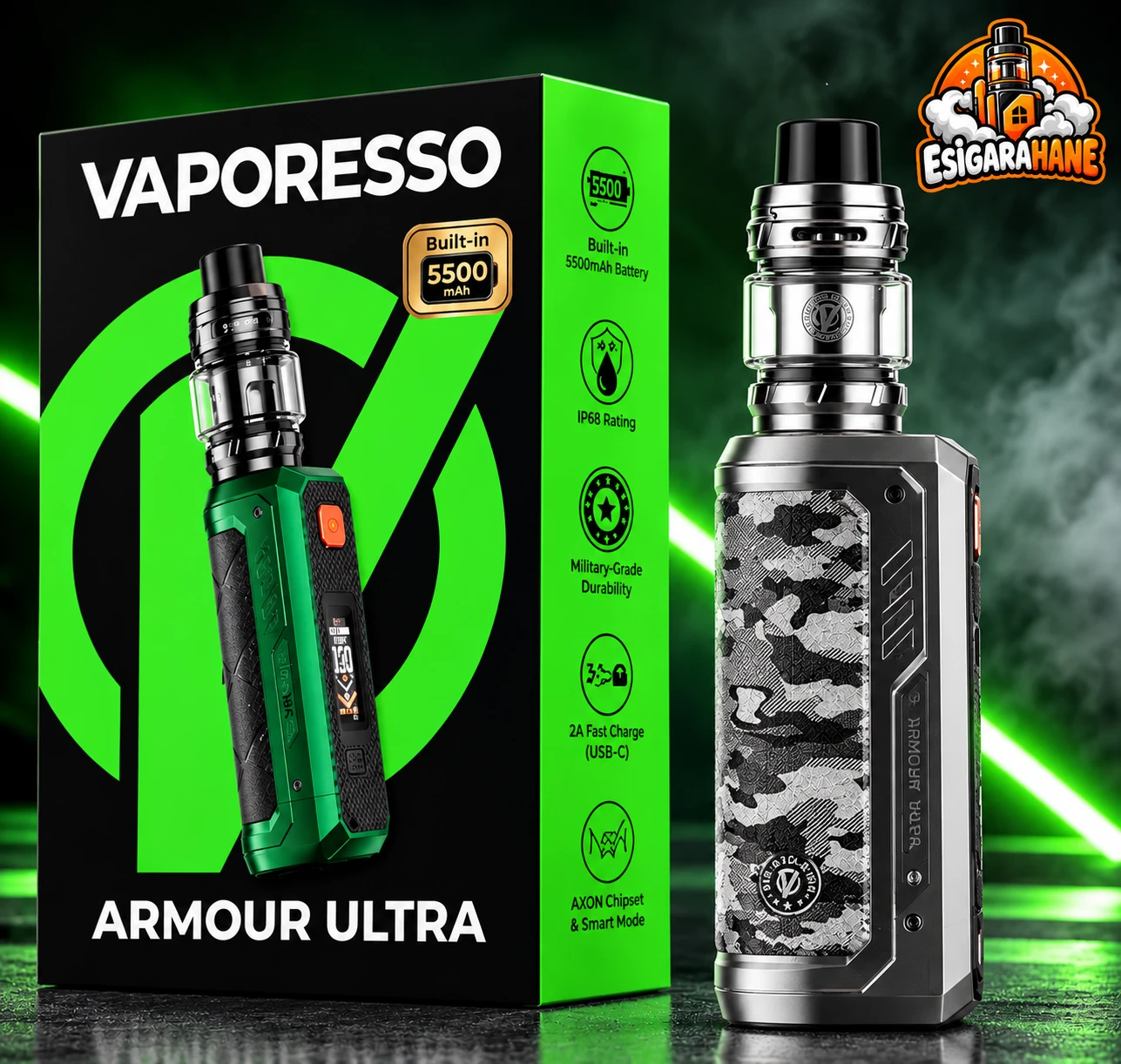 Vaporesso Armour Ultra 5500mAh | IP68 | USB-C | EsigaraHane
